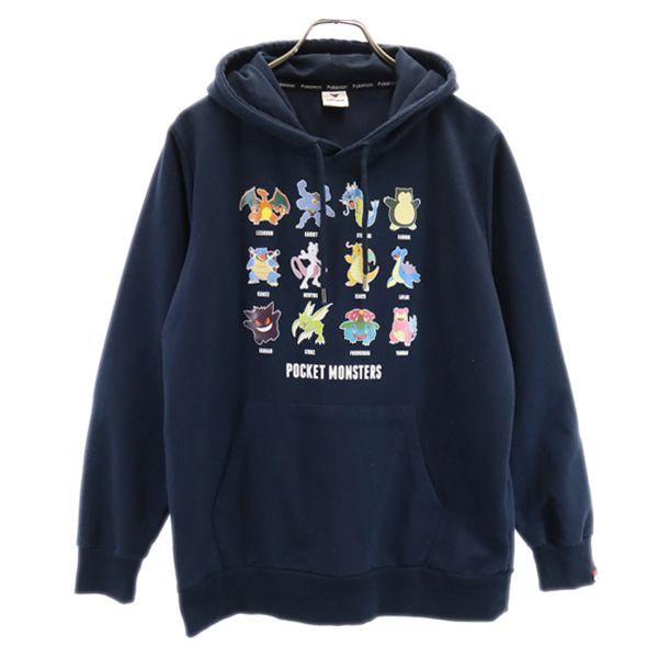 ポケモン スウェットパーカー Ll 紺 Pokemon メンズ 古着 2313 Fre Mtr Big 2nd 通販 Yahoo ショッピング