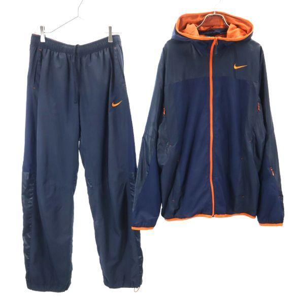 ナイキ ウインドブレーカー 上下 セットアップ L ネイビー Nike ロゴ刺繍 スポーツ フード メンズ 古着 Ja Fre Mst Big 2nd 通販 Yahoo ショッピング