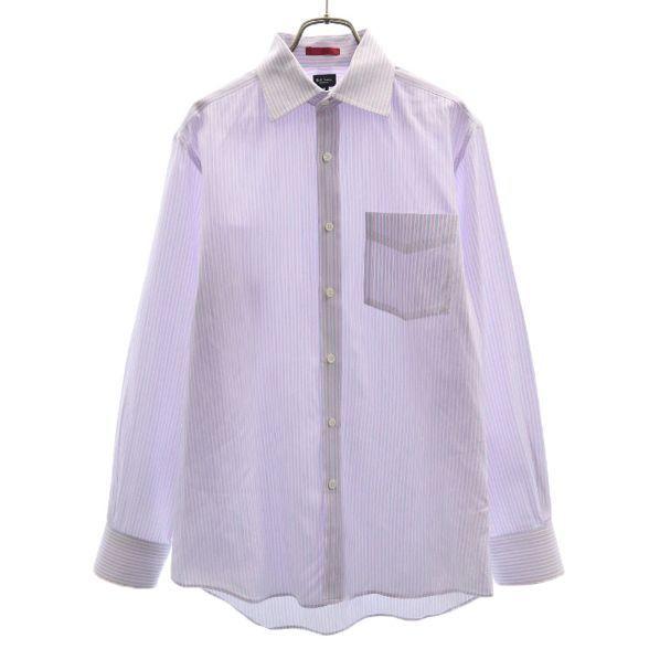 ポールスミス 日本製 ストライプ 長袖 シャツ M 白ｘピンクｘ青他 Paul Smith メンズ 古着 メール便可 Ja Fre Mls Big 2nd 通販 Yahoo ショッピング