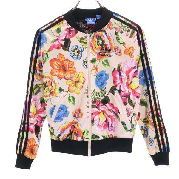 販売卸値 アディダスオリジナルス トレフォイルロゴ ラインジャージ 花柄 トラックジャケット S ピンク系 Adidas Originals ボタニカル柄 レディース 古着 まとめ買でお得 Www Superavila Com