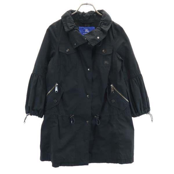 50 割引 バーバリーブルーレーベル 三陽商会 モッズ コート 36 黒 Burberry Blue Label レディース 古着 セール特価 Www Superavila Com
