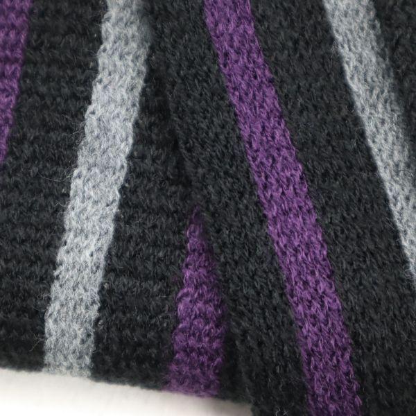 未使用 ユニクロ ヒートテック ニット ストライプ マフラー 黒 紫 グレー Uniqlo レーヨンブレンド メンズ 古着 2103 Kma 713 Str Big 2nd 通販 Yahoo ショッピング