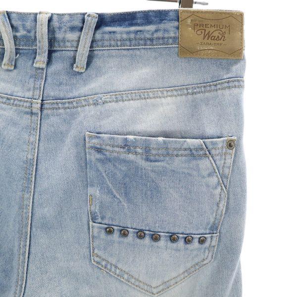 ザラ Trf プレミアムウォッシュ テーパード デニム パンツ Eur 36 Zara ダメージ加工 レディース 古着 Lng 8179 Wje Big 2nd 通販 Yahoo ショッピング