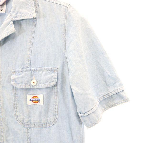 ディッキーズ ワンピース M 水色 Dickies シャンブレー ミニ丈 半袖 チュニック レディース 古着 0613 Nag 553 Wht Big 2nd 通販 Yahoo ショッピング
