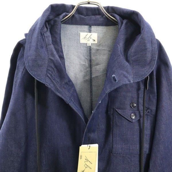 新品 Hb ビッグフード シルキー デニム モッズコート Xl エイチビー ロングコート デニムジャケット インディゴ ブルー メンズ 0227 New 055 Mhj Big 2nd 通販 Yahoo ショッピング