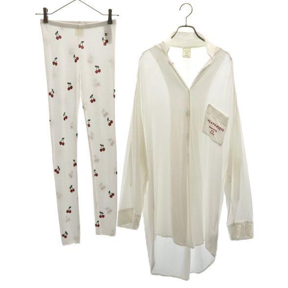 ジェラートピケ チェリー柄 ルームウェア セットアップ 白 Gelato Pique ジェラピケ レディース 古着 Qu Fre Wht Big 2nd 通販 Yahoo ショッピング