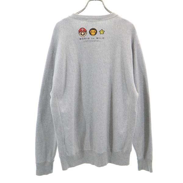 アベイシングエイプ マイロ マリオ コラボ スウェット M グレー A Bathing Ape 長袖 トレーナー メンズ 古着 Qu Fre Mtr Big 2nd 通販 Yahoo ショッピング