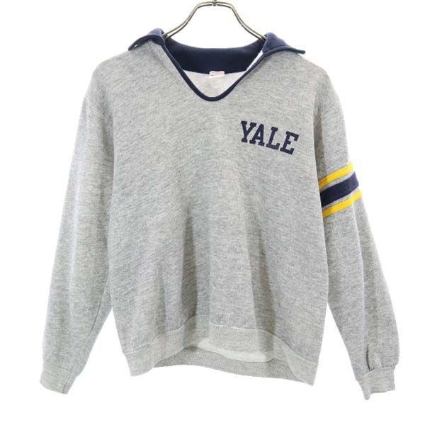 日本の店舗 チャンピオン 80s トリコタグ 中期 Yale カレッジ Usa製 エール スキッパー スウェットトレーナー M グレー Champion 裏起毛 メンズ 古着 Pd 定価販売 Superavila Com
