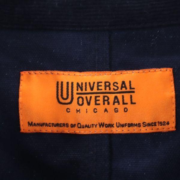 ユニバーサルオーバーオール ダック地 カバーオール ジャケット L ネイビー UNIVERSAL OVERALL メンズ 古着 211116｜big-2nd｜07