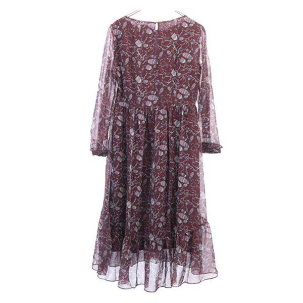 未使用 ザコーナー 総柄 ワンピース 38 えんじ The Korner 長袖 レディース 0519 Pdown50 Sh Nag 248 Wht Big 2nd 通販 Yahoo ショッピング