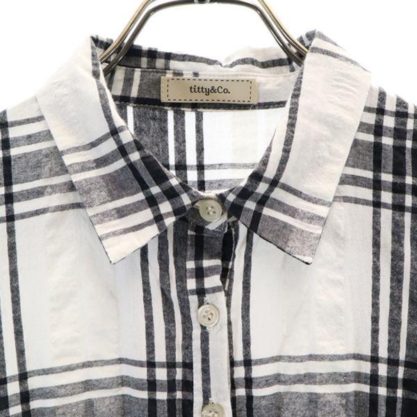 ティティーアンドコー チェック 半袖 ワンピース S 黒 白 Titty Co リボン付き 膝丈 レディース 0608 Pdown Sh Nag 503 Wht Big 2nd 通販 Yahoo ショッピング