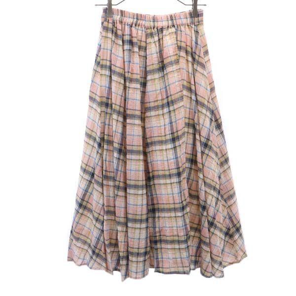 未使用 ナノユニバース フレア チェック柄 スカート 38 ピンク系 Nano Universe ロング レディース 古着 Sh Sht 443 Suk Big 2nd 通販 Yahoo ショッピング