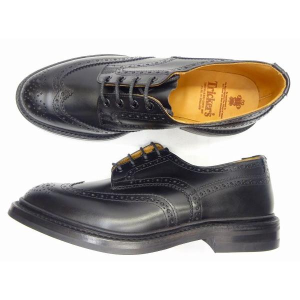 uk11 (29.5cm) トリッカーズ Tricker's 5633-10 BOURTON BLACK CALF DERBY ブラック トリッカーズ  big-bの画像