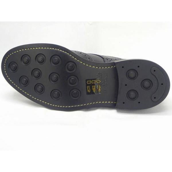 uk 12(30.5cm) トリッカーズ Tricker's 5633-10 BOURTON BLACK CALF DERBY ブラック トリッカーズ  big-bの画像
