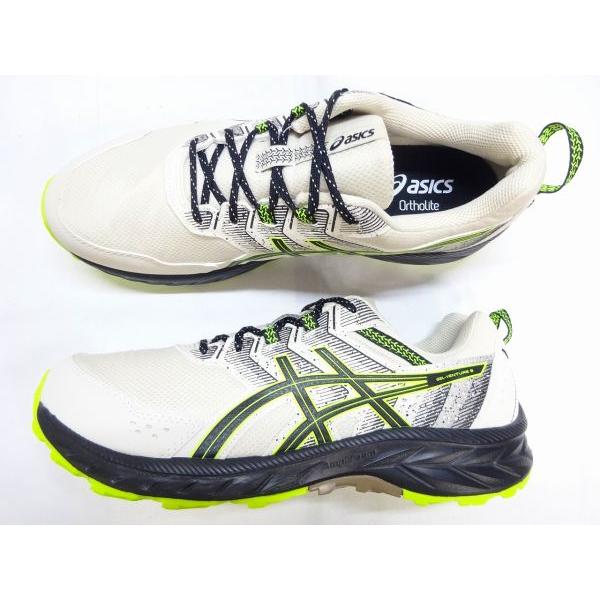 30cm(us13.5) アシックス GEL-VENTURE 9 1101B486-250 アイボリー/蛍光