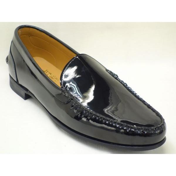 uk10.5(29cm) CASTELLANO カステラーノ 2202 BL-EN ＢＬＡＣＫエナメル スペインブランド big-b