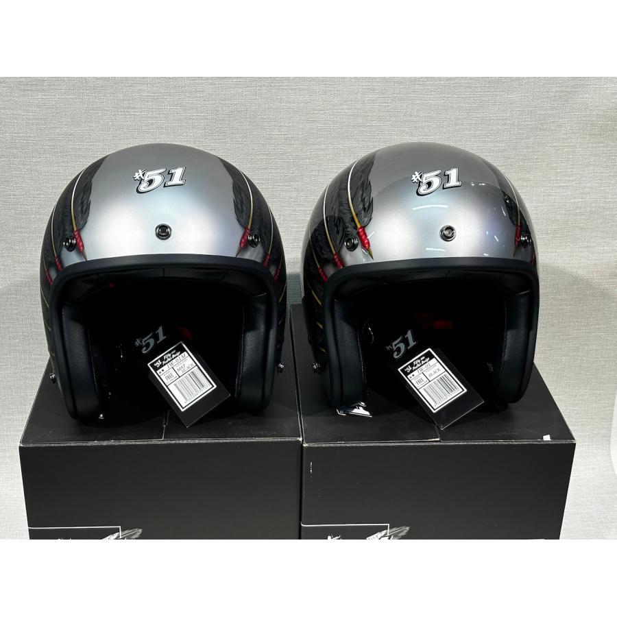 51JAMヘルメット マットシルバー（艶消しシルバー）岩城滉一 公認