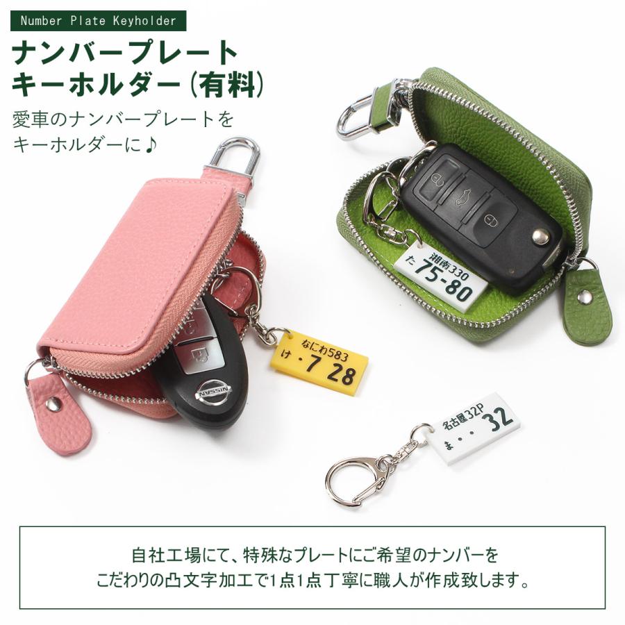 スマートキーケース 2個収納 ダブルファスナー 窓付き キーケース