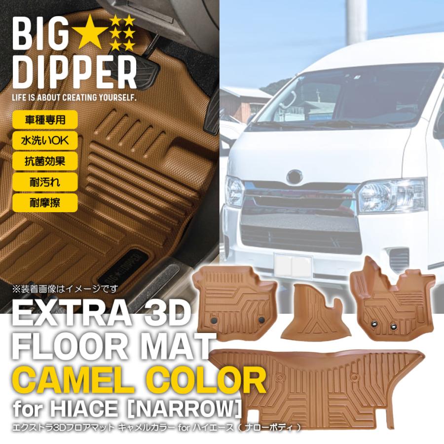 ハイエースバン 200系スーパーGL ナロー用 カーゴマット ブラウン