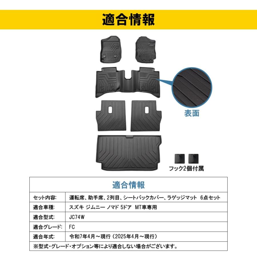 セット商品・MT用・ブラック］ 3D フロアマット＋シートバックカバー＋