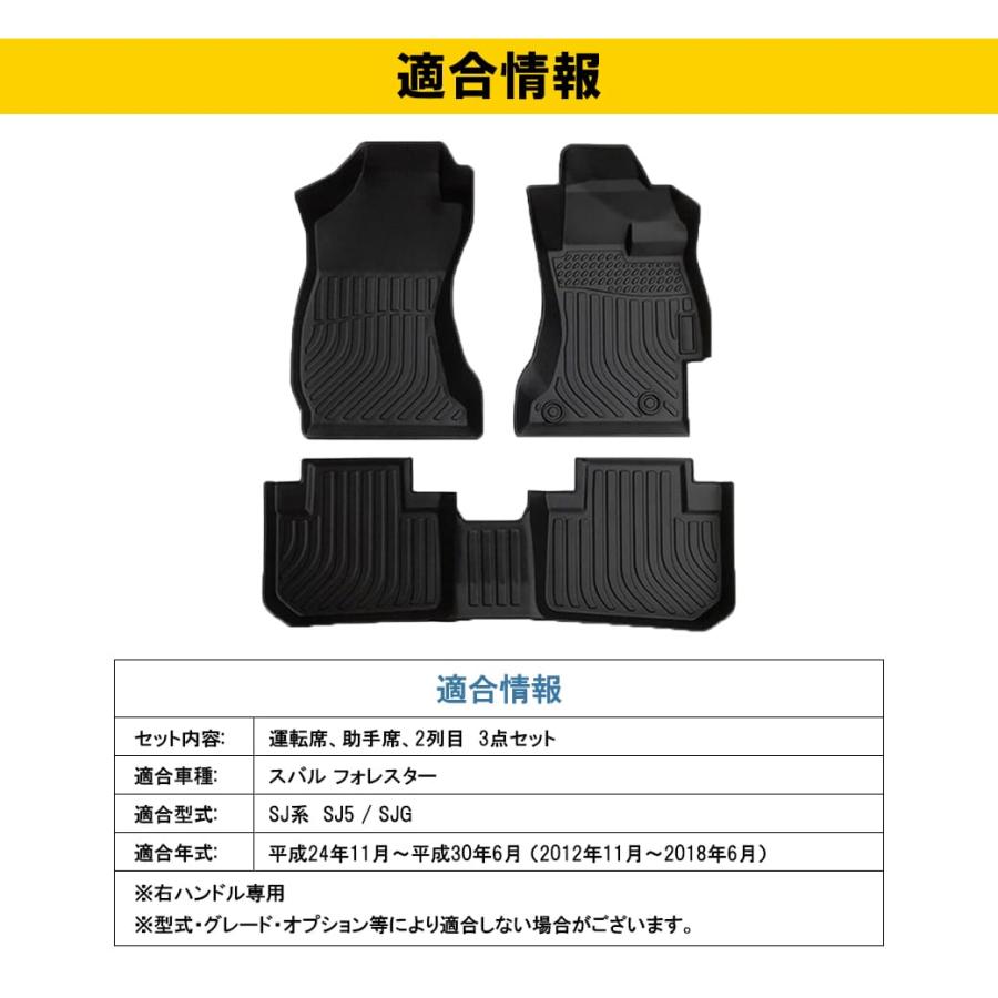 SUBARU（スバル） スバルフォレスター3DフロアマットSUBARUSJ系SJ5SJG