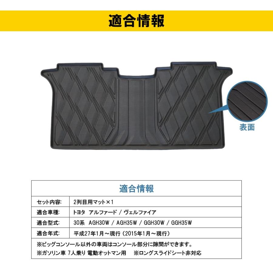 アルファード 2列目用 【ブラック】 エクストラ 3D フロアマット