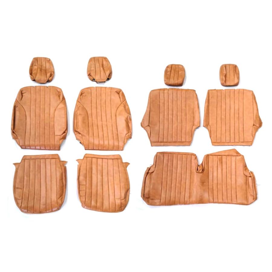 tata◇新型ジムニー4点セット◇ブラウン、キャメル、ステッチキャメル ジムニー 【在庫処分品】 ヴィンテージ シートカバー for JB64/JB74 全