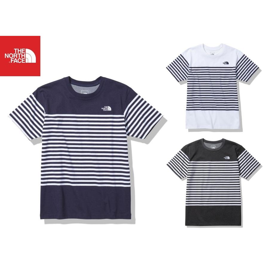 送料185円〜 THE NORTH FACE (ノースフェイス) NT32137 ショートスリーブパネルボーダーティー/S/S Panel Border Tee/半袖Tシャツ/2022SS｜big-joy