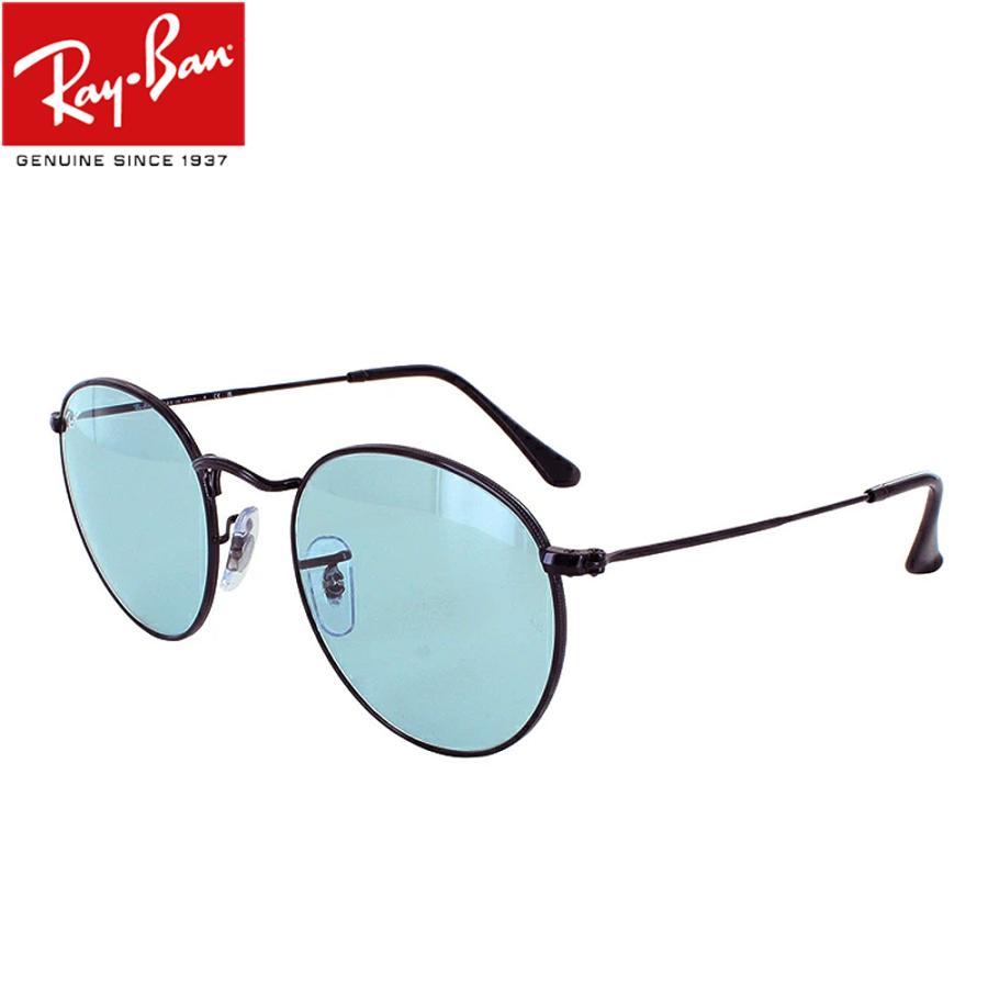 レイバン サングラス RB3447 002/64 50 ラウンドメタル 薄い色 ライトカラーレンズ Ray-Ban ブランド メンズ レディース  UVカット 軽量 ブラック ブルーグレー : rb3447-00264-50 : サングラス・ファッション雑貨のビッグマーケット - 通販 -