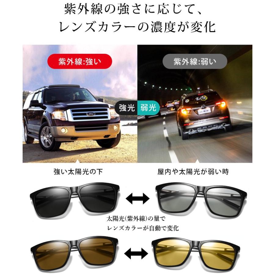 調光偏光サングラス メンズ レディース 調光 偏光 Uvカット 偏光サングラス ウェリントン 大きめレンズ 釣り ドライブ 運転用 夜間運転 鼻盛り低め Ao044 Sng Psg Ao044 サングラスのビッグマーケット 通販 Yahoo ショッピング