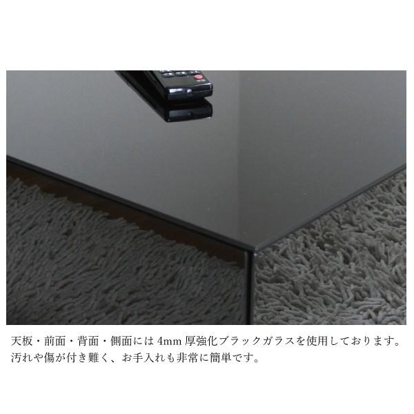 送料無料 センターテーブル ブラック強化ガラス 引出し2杯 ロー 送料無料 センターテーブル ブラック強化ガラス 引出し2杯 ロー