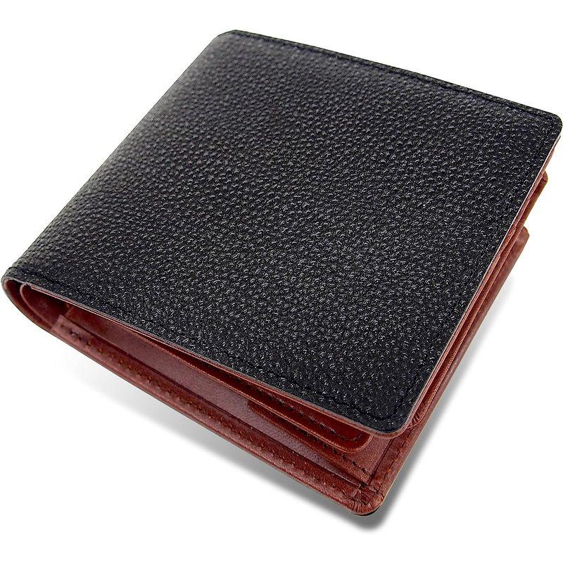 クボタ 姫路黒桟革 × 栃木レザー 財布 メンズ 二つ折り財布 本革 日本製 札入れ 小銭入れ 多収納 TGS-3453 (tan) 姫路黒桟革