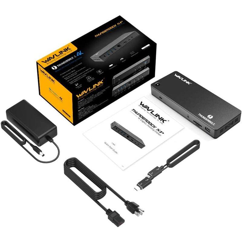 WAVLINK thunderbolt 3 ドック ドッキングステーション thunderbolt 3 ハブ85W出力 4K 60Hz (4 thunderbolt 4K 2つのThunderbolt