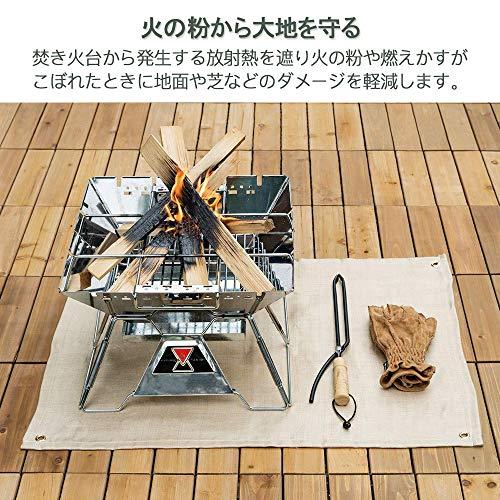 たき火台シート 50×50cm 防火シート 焚き火シート 焚き火台 シート マット ガラス繊維製 耐火 耐熱 防炎 バーベキュー キャンプ アウトドア BBQ 芝｜big-select｜05