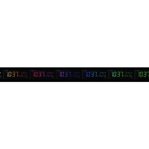 リズム(RHYTHM) 大型 掛け時計 電波時計 デジタル カラー グラデーション LED 365色 表示 黒 Iroria G 8RZ184SR02｜big-select｜08