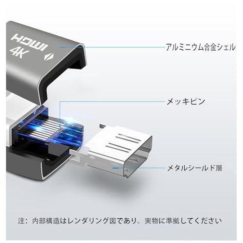 TRkin HDMI延長コネクタhdmi中継アダプタ（メス-メス）4 K 60 Hz延長アダプタ18 Gbps HDMI 2.0規格超高速hdmi 2点セットシルバー｜big-select｜04