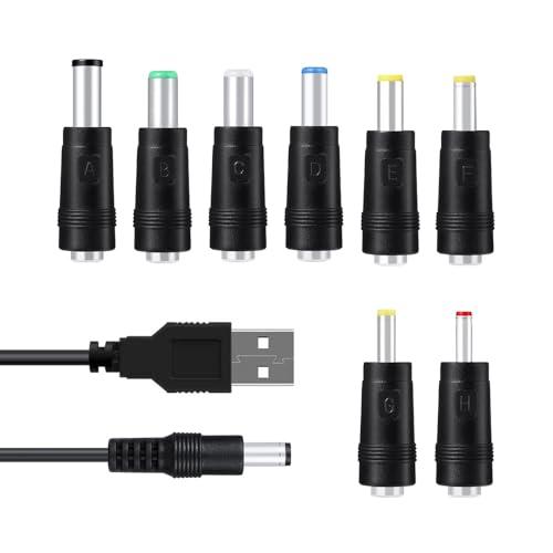 YACHUN USB 電源ケーブル 変換プラグ付き 5.5x2.1mm 1m DC充電コード アダプタ 8 in 1 扇風機 PSP ソーラーパネル ーなど対応用 3.5 * 1.35mm、 4.0｜big-select｜03