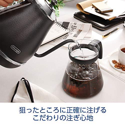 De'Longhi (デロンギ) 電気カフェケトル アイコナ KBOE1230J-GY 温度調整機能付き ステンレス ハンドドリップ 1.0L ワンプッシュ5段階温度設定 20分｜big-select｜03