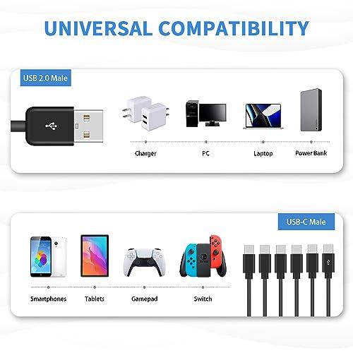 Poyiccot USB C 分岐 ケーブル、6 In 1 USB Type C ケーブル 、3A 急速充電 六股 Type C USB-C スプリッター ケーブル、（6台の 機器 を同時に充電）｜big-select｜05