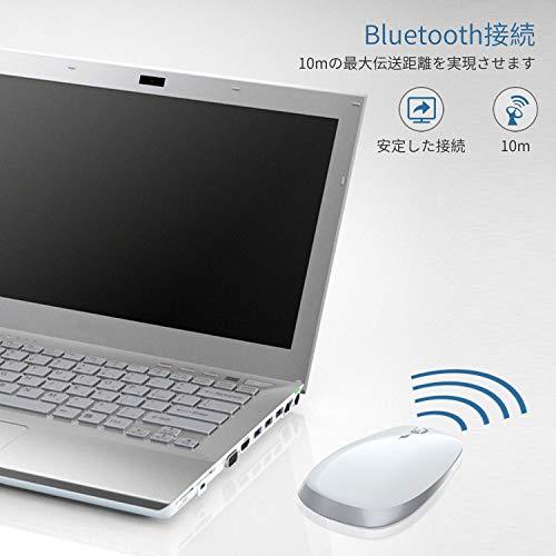 FENIFOX Bluetooth マウス- 無線 bt マウス ワイヤレス 静音 3ボタン 光学式 音のしない しない PC Mac Windows 用｜big-select｜02