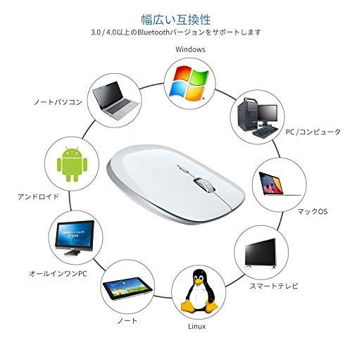 FENIFOX Bluetooth マウス- 無線 bt マウス ワイヤレス 静音 3ボタン 光学式 音のしない しない PC Mac Windows 用｜big-select｜05