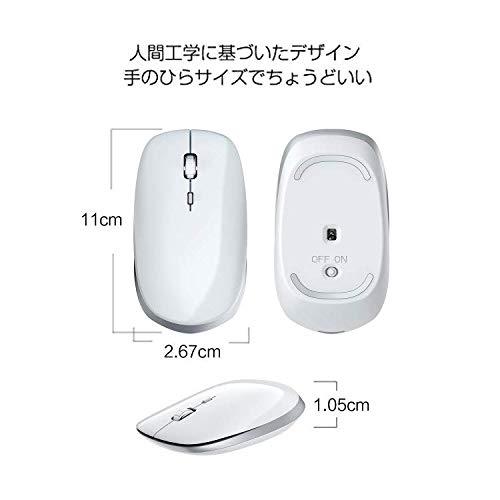 FENIFOX Bluetooth マウス- 無線 bt マウス ワイヤレス 静音 3ボタン 光学式 音のしない しない PC Mac Windows 用｜big-select｜06