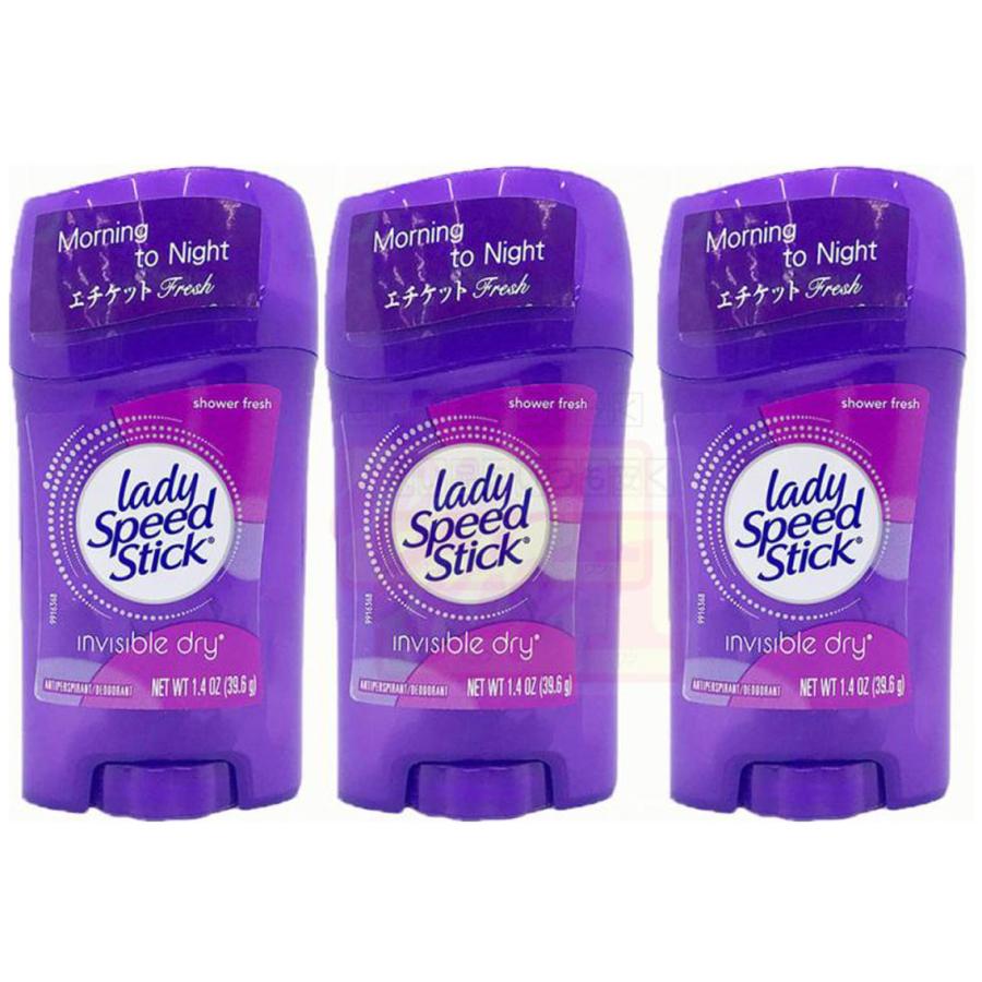 デオドラント 制汗剤 ワキガ メンネン レディスピードスティック Lady Speed Stick シャワーフレッシュ 海外 デオドラント 国内発送(39.6g)×3本セット 1.4oz :022200962995-3:ビッグワンストア 通販 lady speed stick レディ スピード スティック 3本