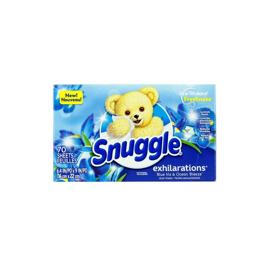 柔軟剤シート スナッグル Snuggle 乾燥機用柔軟シート EX ブルーアイリス＆オーシャンブリーズ (70枚入）ファーファ