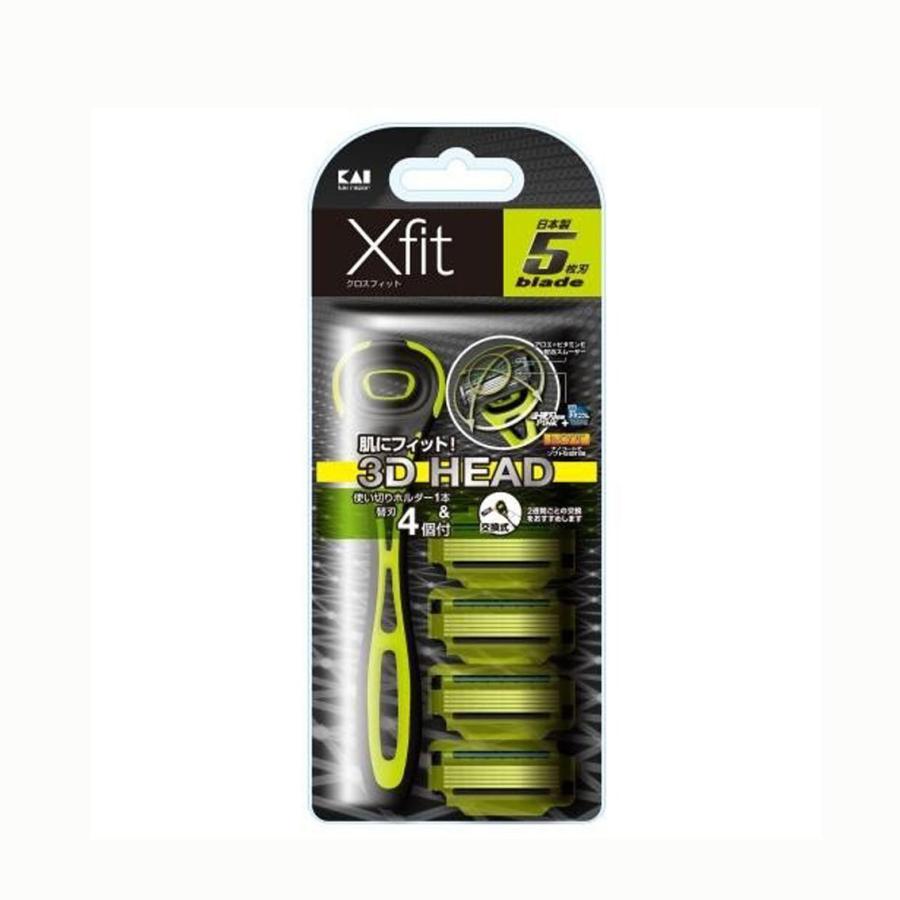 誠実 Xfit クロスフィット 5枚刃 スリムパック 替刃4個入 1個 貝印 Riosmauricio Com