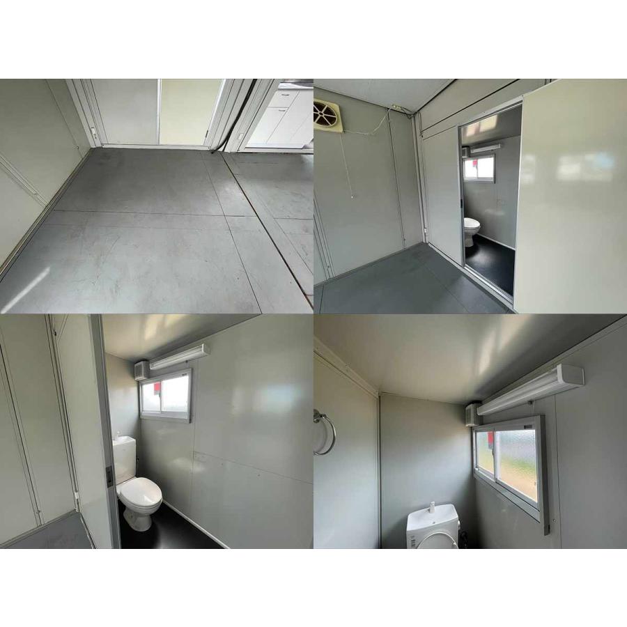 中古ユニットハウス 中古プレハブ 中古コンテナ 5.7m 2連棟 キッチン,トイレ付 8.1坪 16.2帖 26.8平米 事務所 倉庫 物置