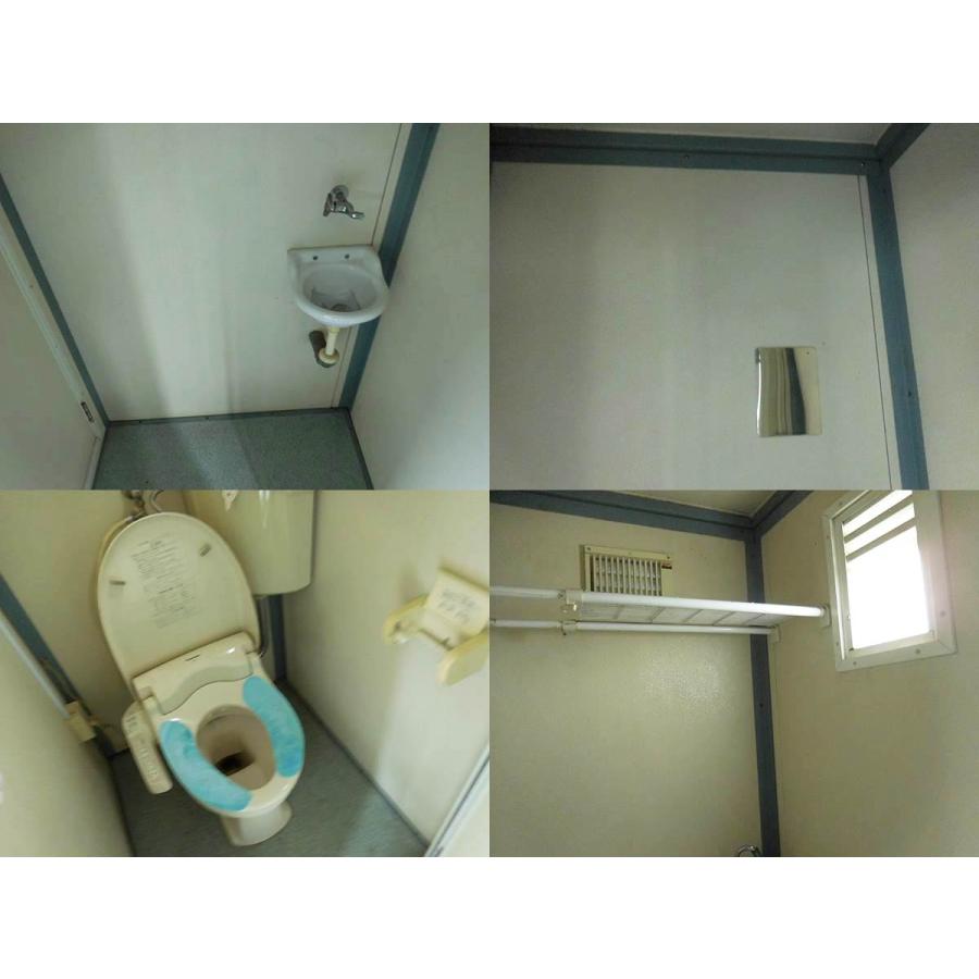 中古ユニットハウス 中古プレハブ 5.5m 2連棟 トイレ キッチン 庇 7.6 
