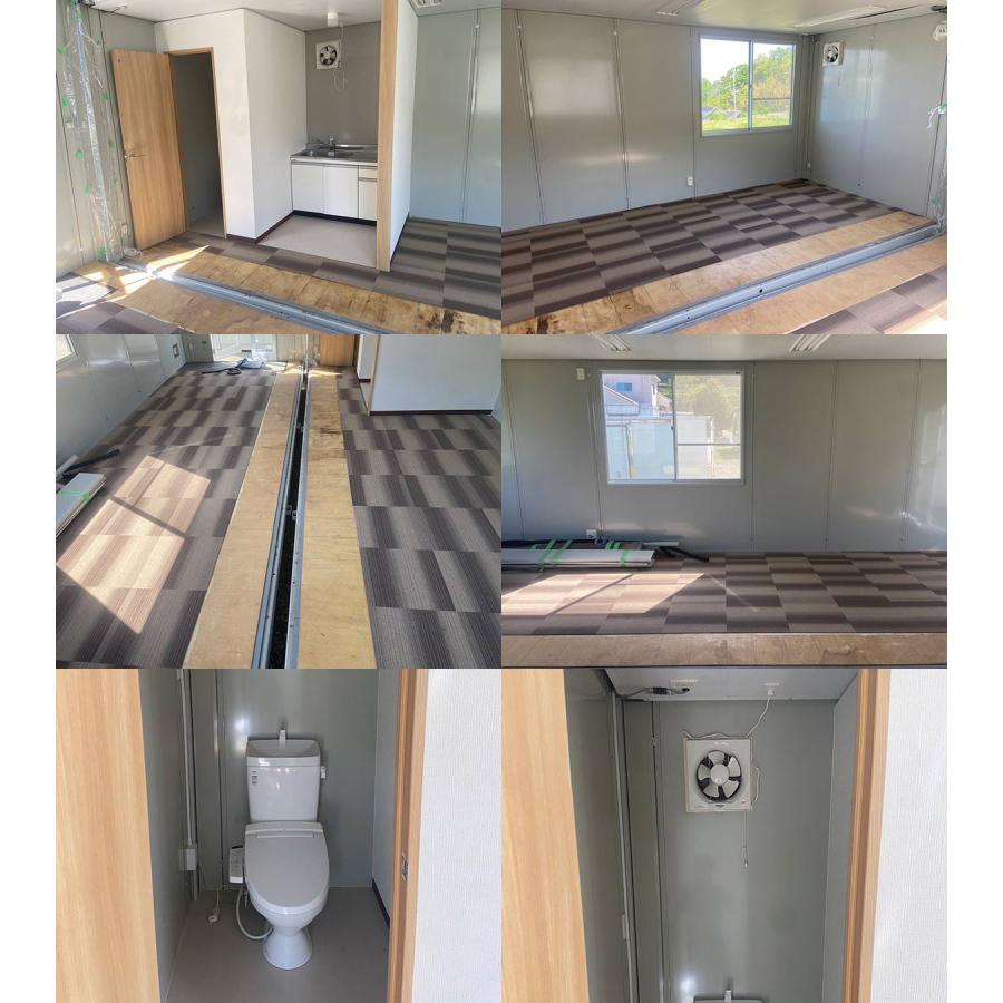 7.2m トイレ・キッチン付 2連棟 ユニットハウス 中古 10.3坪 21畳 34