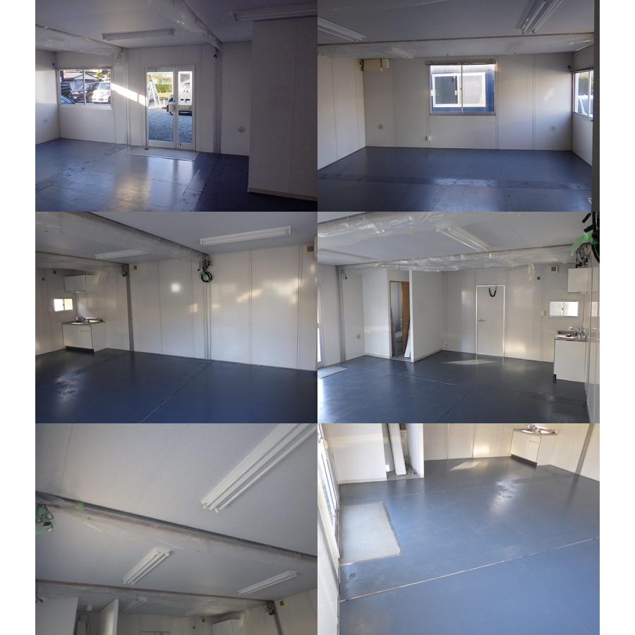 トイレ・シンク付 5.5m 11.2坪 3連棟 ユニットハウス 中古 22.3畳 36.9