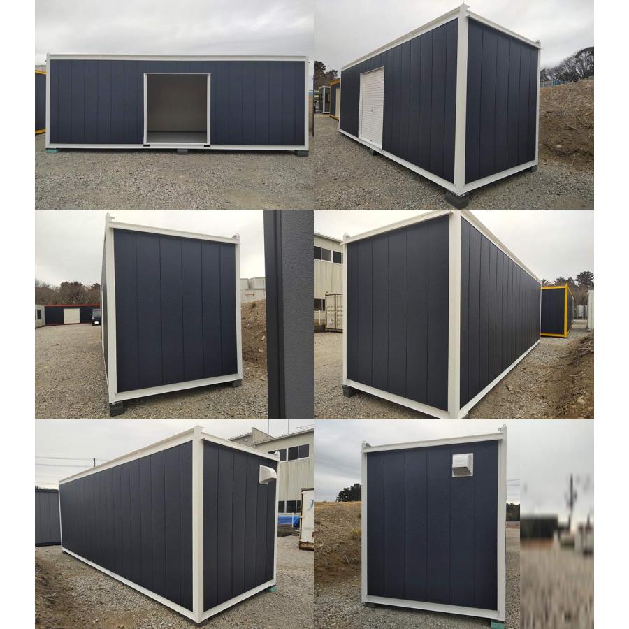 お取引中【中古】プレハブ小屋　はこ太郎 7.3m 5坪 シャッター付ユニットハウス 中古 10.1畳 16.7平米 休憩所